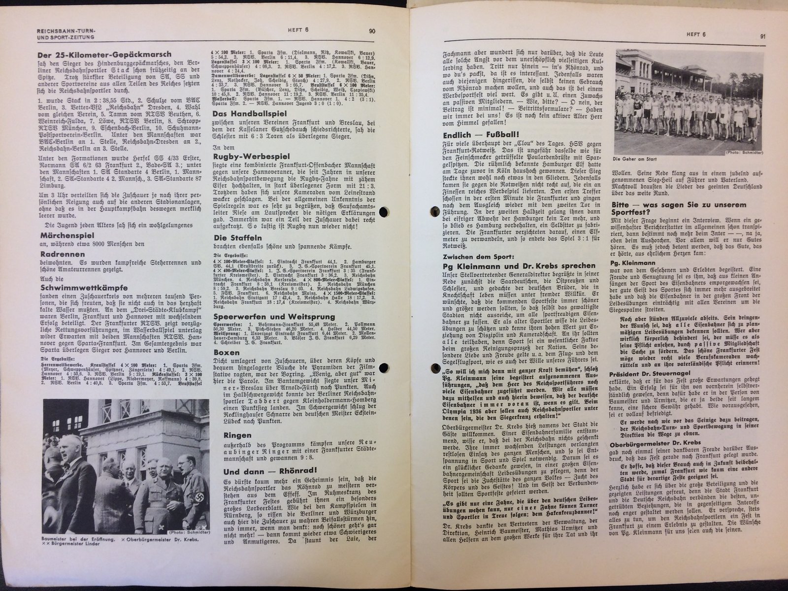 Festschrift Seite 90-91 ca. 1935
