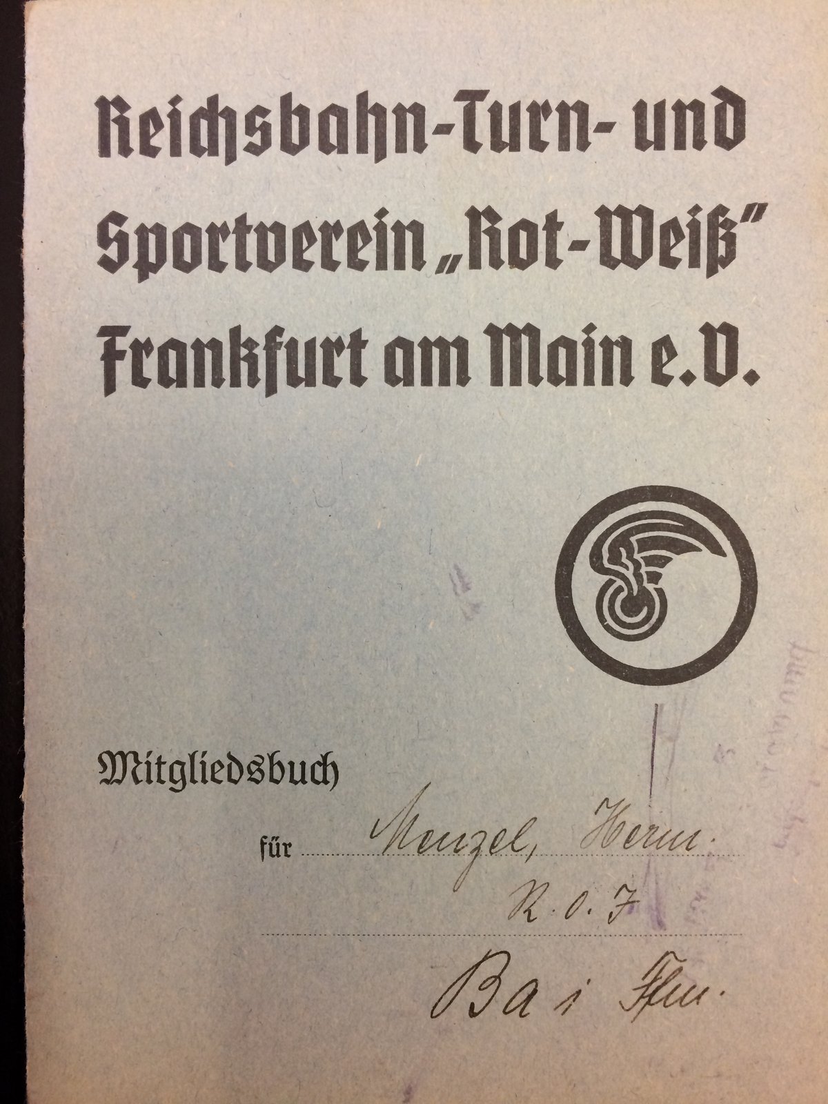 Mitgliedsausweis TRS Rot-Weiss ca. 1939